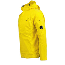 Load image into Gallery viewer, CP Company Gabardine 1/2 Zip Hooded Lens Overshirt in Yellow
